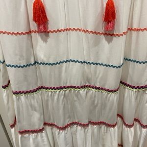 Crosby by Mollie Burch dress, white with colorful stripes, size medium